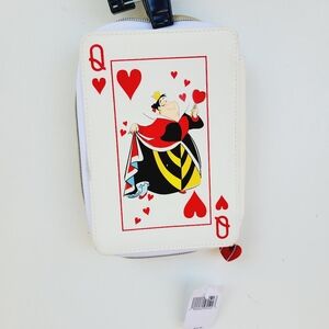 Disney Parks Alice in Wonderland Queen of Hearts Deck of Card Clutch FLAW READ